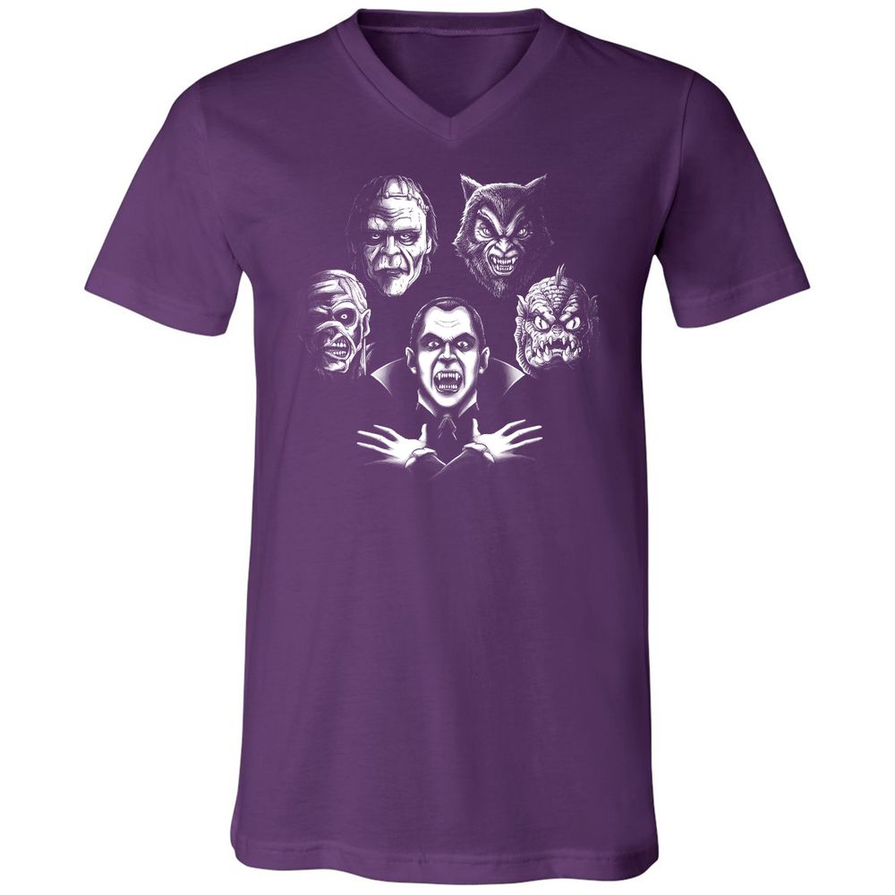 Unisex V-Neck T-Shirt - ZGGTQL7Q - Team Purple - 9