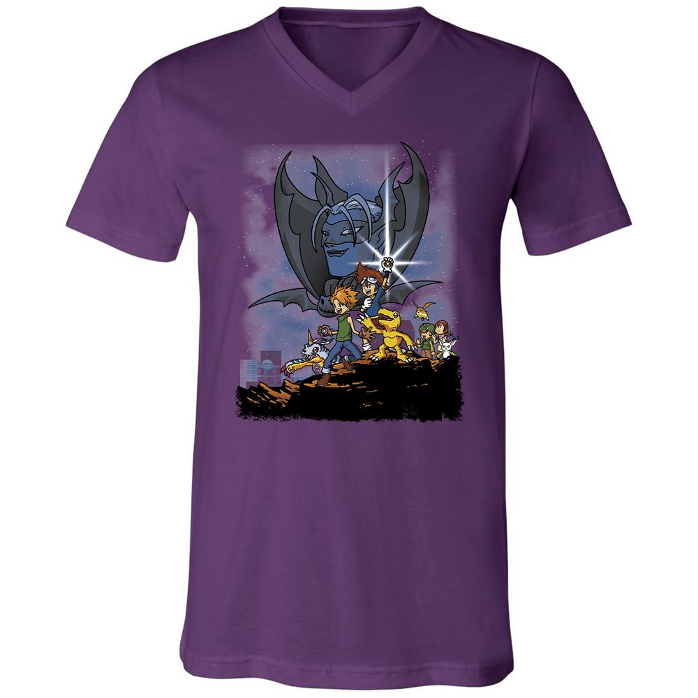 Unisex V-Neck T-Shirt - TCMMZNG4 - Team Purple - 9