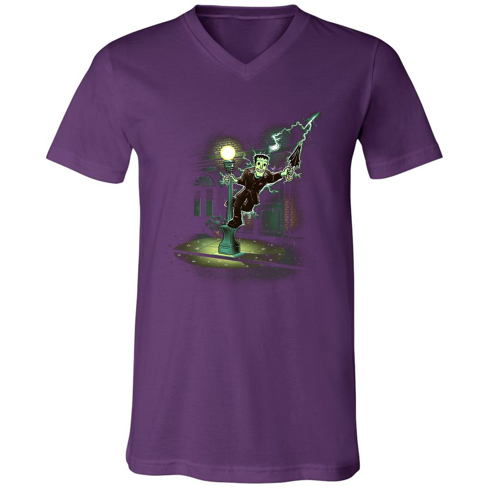 Unisex V-Neck T-Shirt - A8G7CLDX - Team Purple - 9