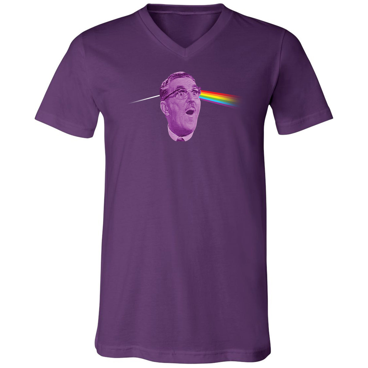 Unisex V-Neck T-Shirt - 53LPEUDW - Team Purple - 9