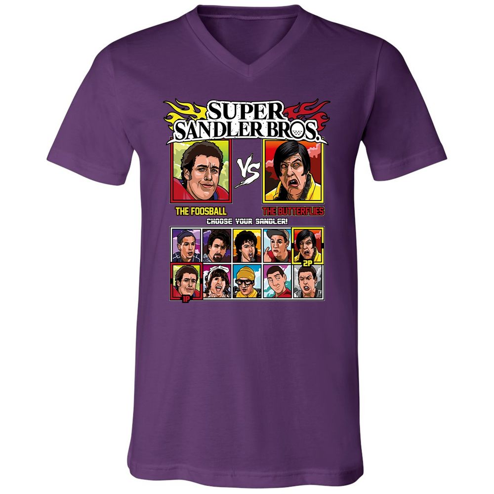 Unisex V-Neck T-Shirt - QDW3T4DG - Team Purple - 9