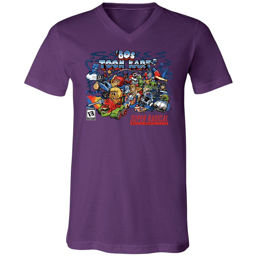 Unisex V-Neck T-Shirt - TPKSPVQM - Team Purple - 9