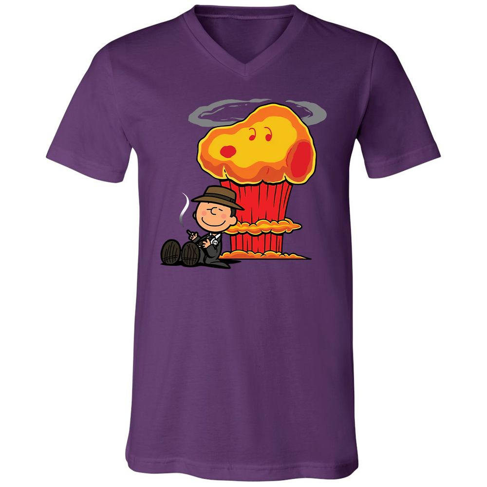 Unisex V-Neck T-Shirt - BQUSWZV5 - Team Purple - 9