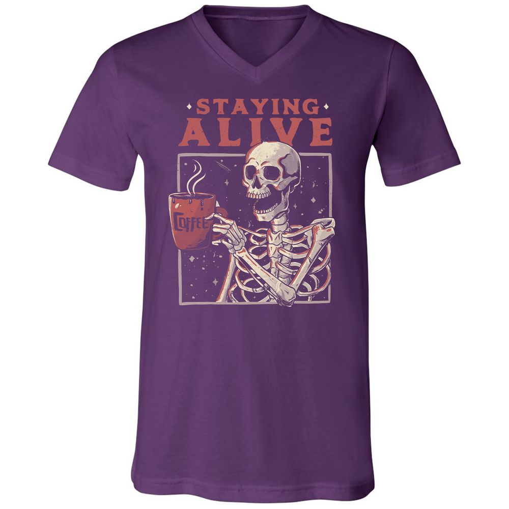 Unisex V-Neck T-Shirt - TX71E3UX - Team Purple - 9