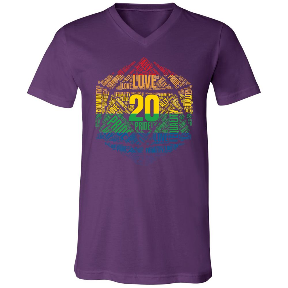 Unisex V-Neck T-Shirt - APTUKR3N - Team Purple - 9
