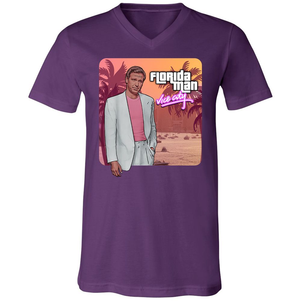 Unisex V-Neck T-Shirt - 9A638SXT - Team Purple - 9