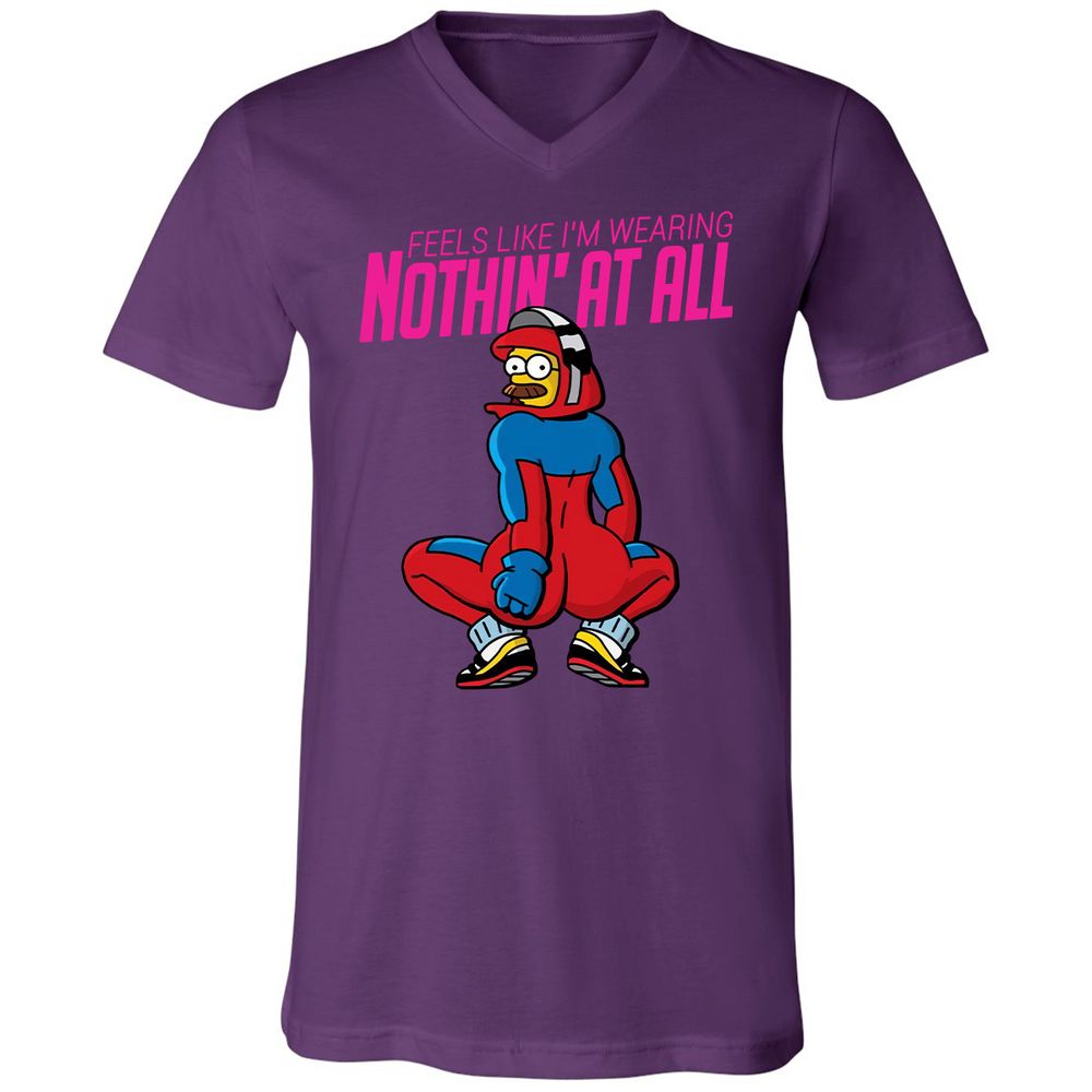 Unisex V-Neck T-Shirt - LN51LAKQ - Team Purple - 9