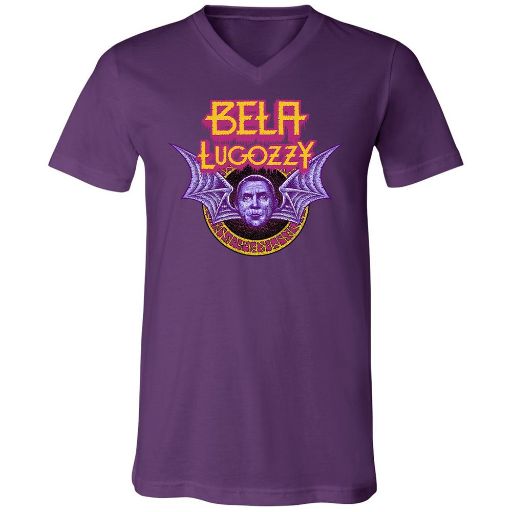 Unisex V-Neck T-Shirt - R8VCZBHF - Team Purple - 9