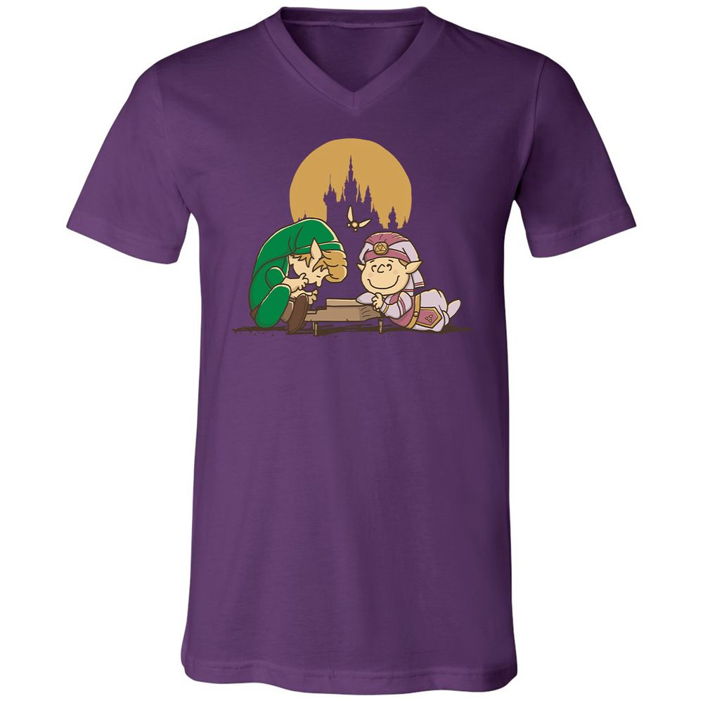Unisex V-Neck T-Shirt - H357B76V - Team Purple - 9