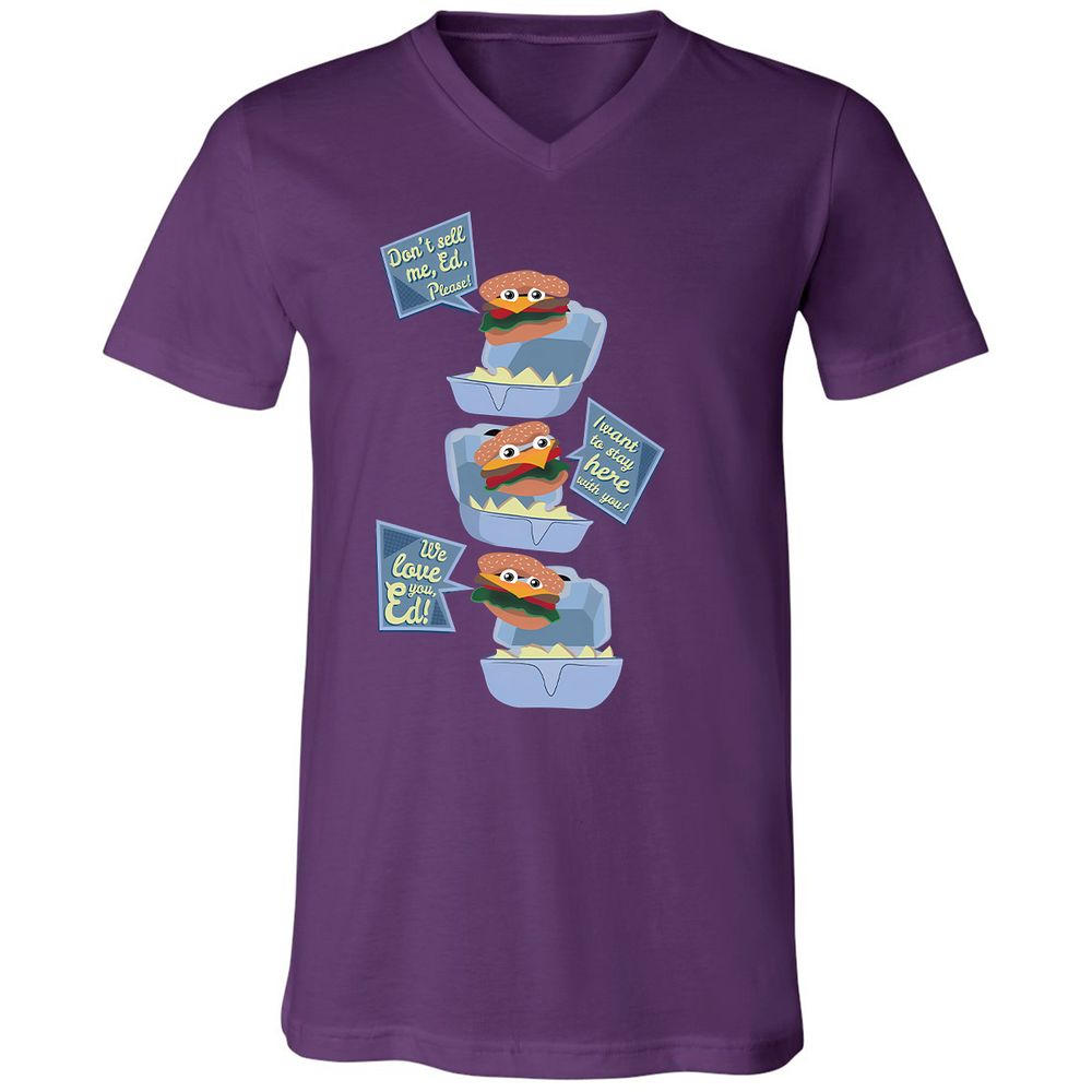 Unisex V-Neck T-Shirt - Z7P2HVQ4 - Team Purple - 9
