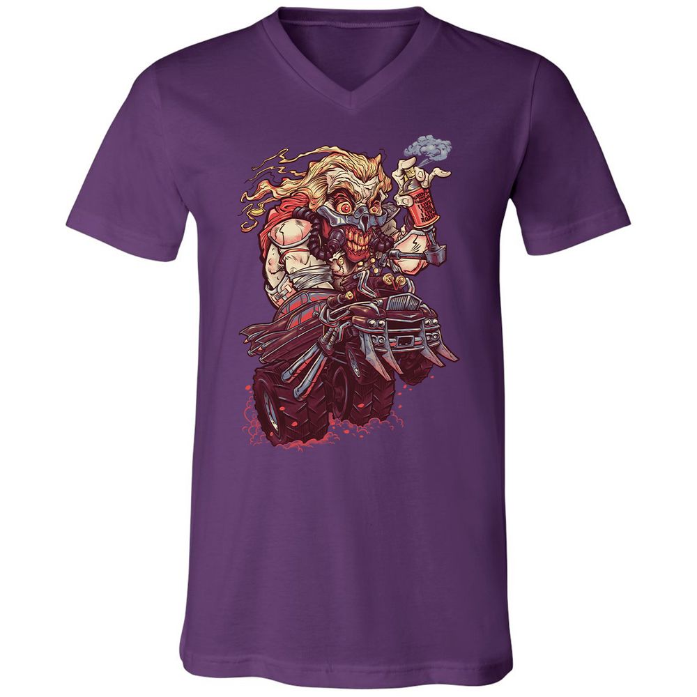 Unisex V-Neck T-Shirt - HW6J1GAG - Team Purple - 9