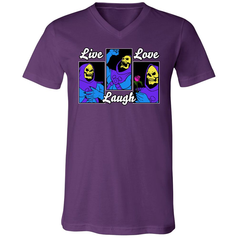 Unisex V-Neck T-Shirt - T62LVCJ7 - Team Purple - 9