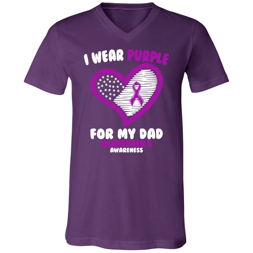 Unisex V-Neck T-Shirt - ZUBGE51U - Team Purple - 9