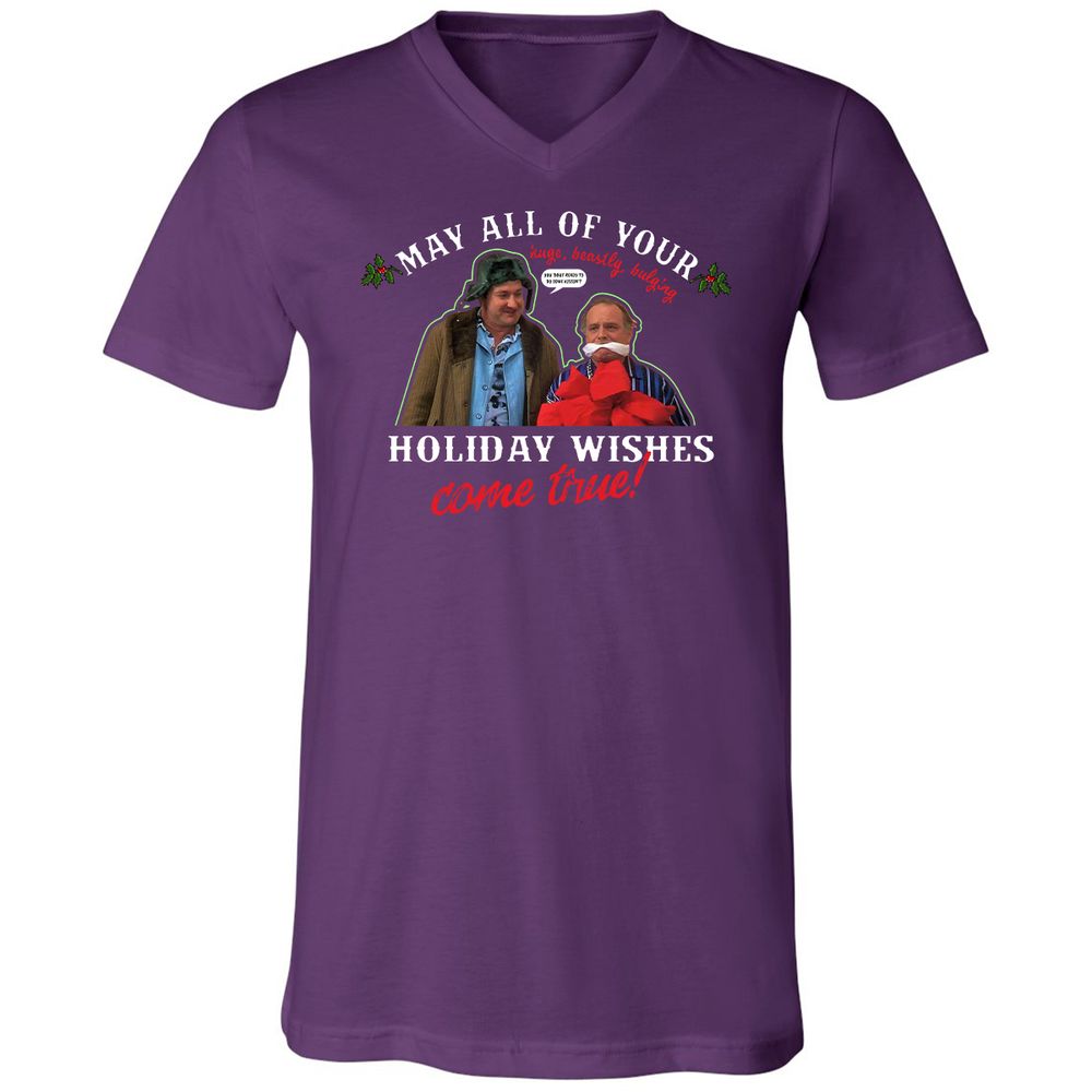 Unisex V-Neck T-Shirt - 4D2T7QPA - Team Purple - 9