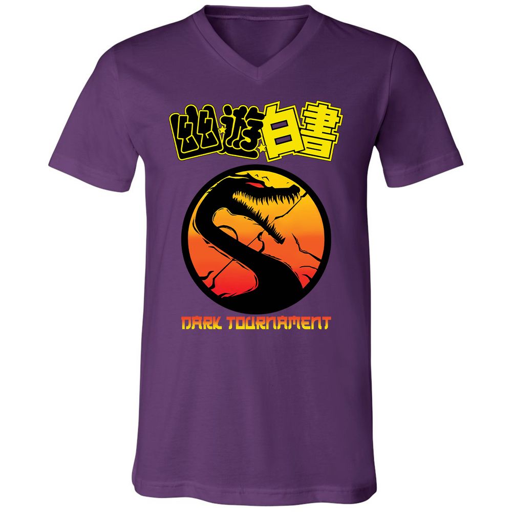 Unisex V-Neck T-Shirt - JKF6YFDC - Team Purple - 9