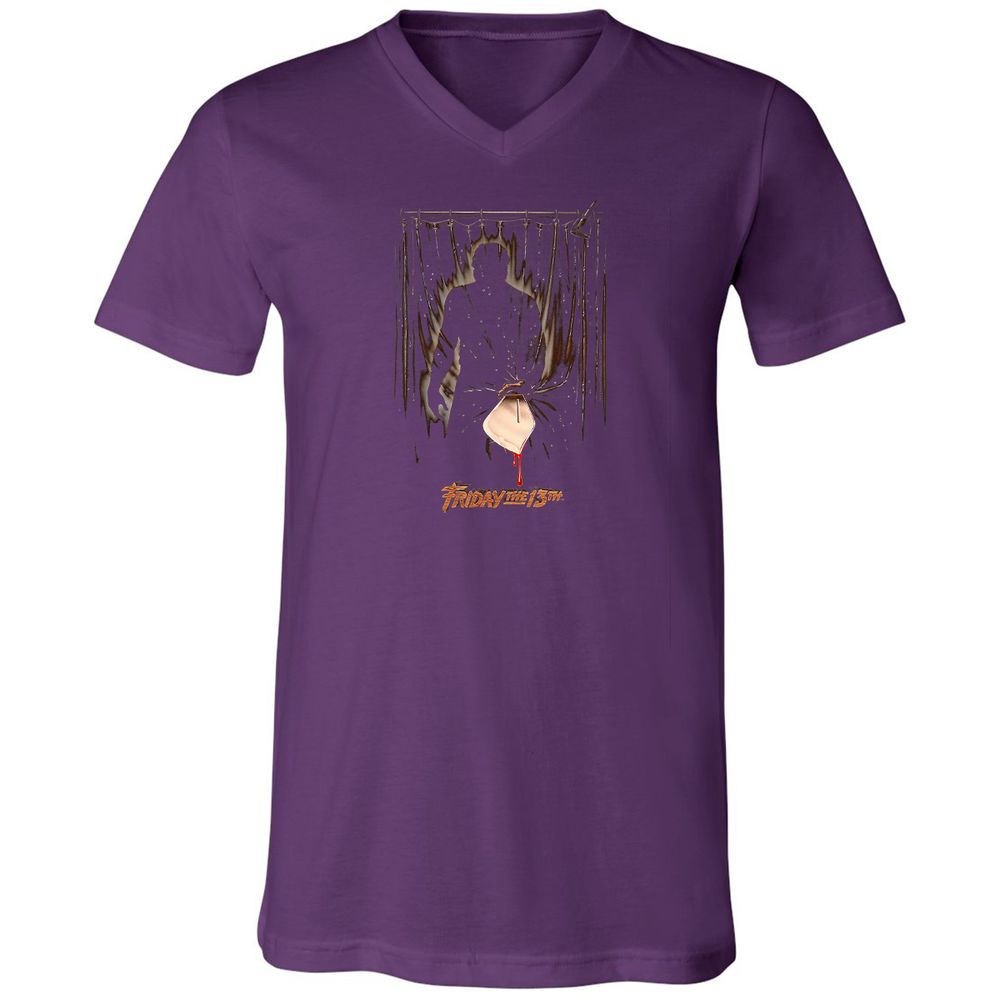 Unisex V-Neck T-Shirt - KF8ZYEAB - Team Purple - 9