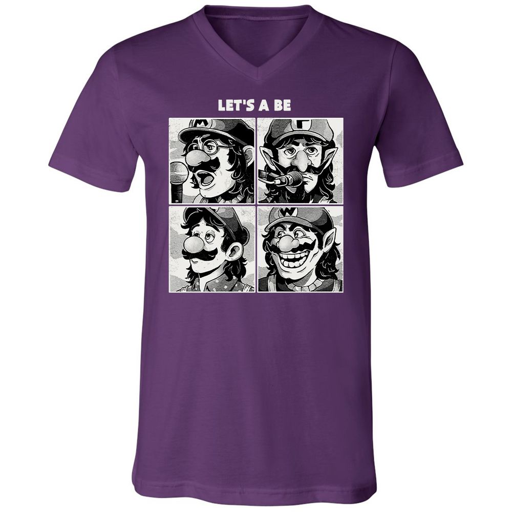 Unisex V-Neck T-Shirt - WH5C9F5V - Team Purple - 9