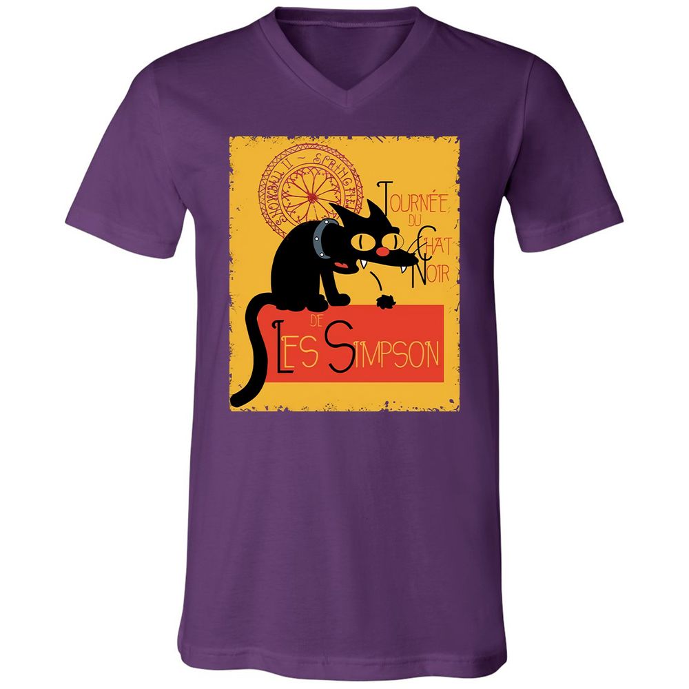 Unisex V-Neck T-Shirt - VRGRUTTG - Team Purple - 9