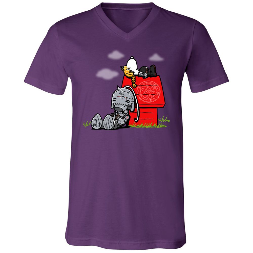 Unisex V-Neck T-Shirt - N9ANYMF8 - Team Purple - 9
