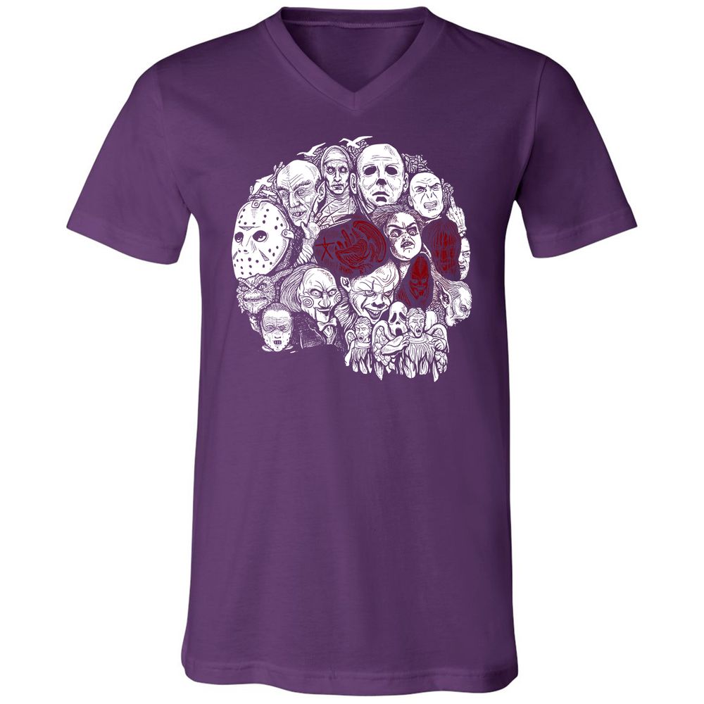 Unisex V-Neck T-Shirt - R8L5UHVT - Team Purple - 9