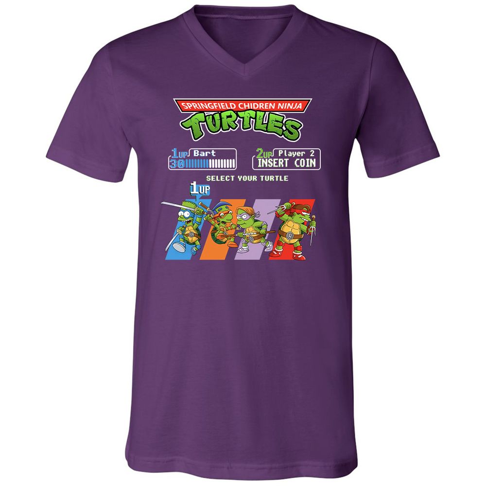 Unisex V-Neck T-Shirt - TXEL1Z9H - Team Purple - 9