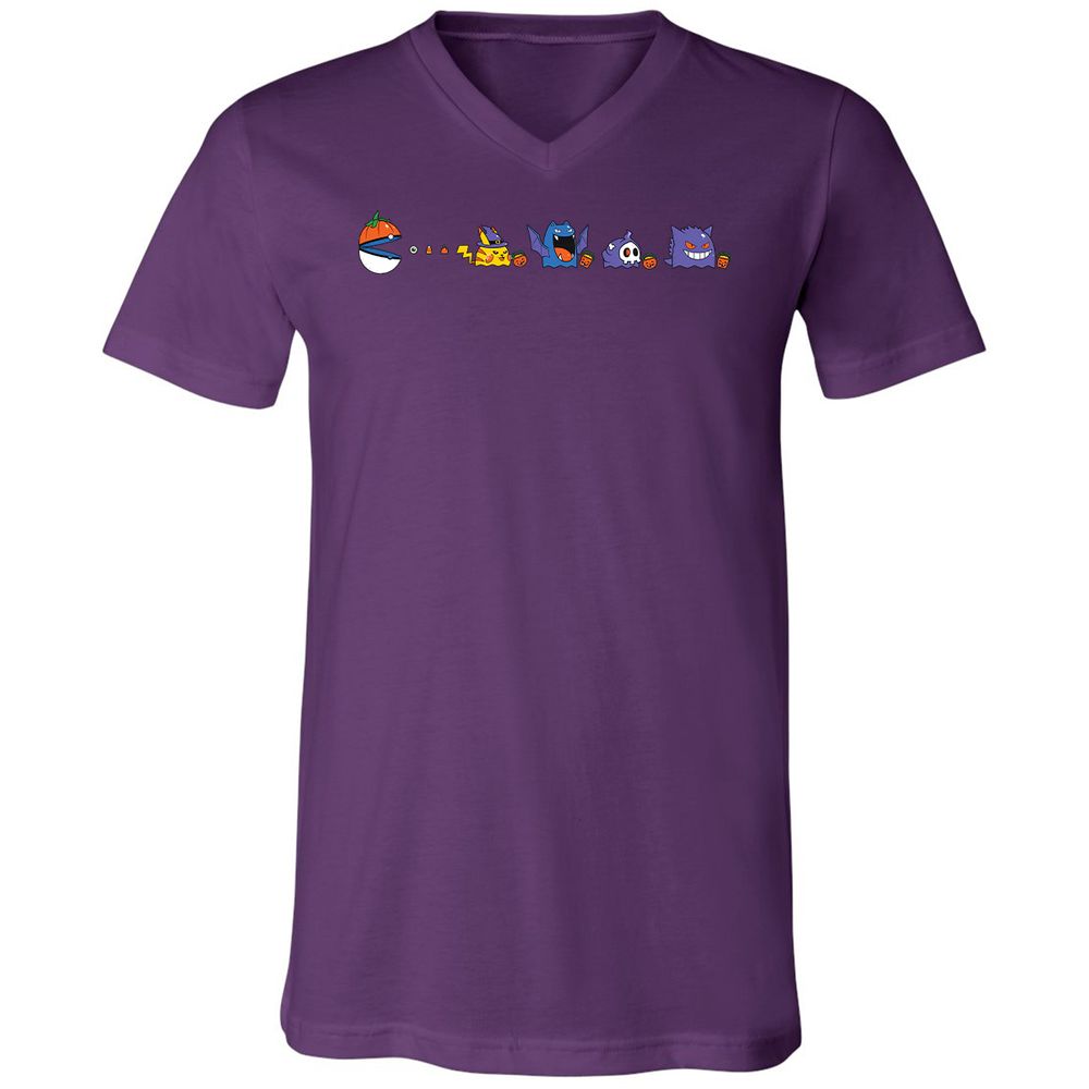 Unisex V-Neck T-Shirt - HGE4X9RS - Team Purple - 9