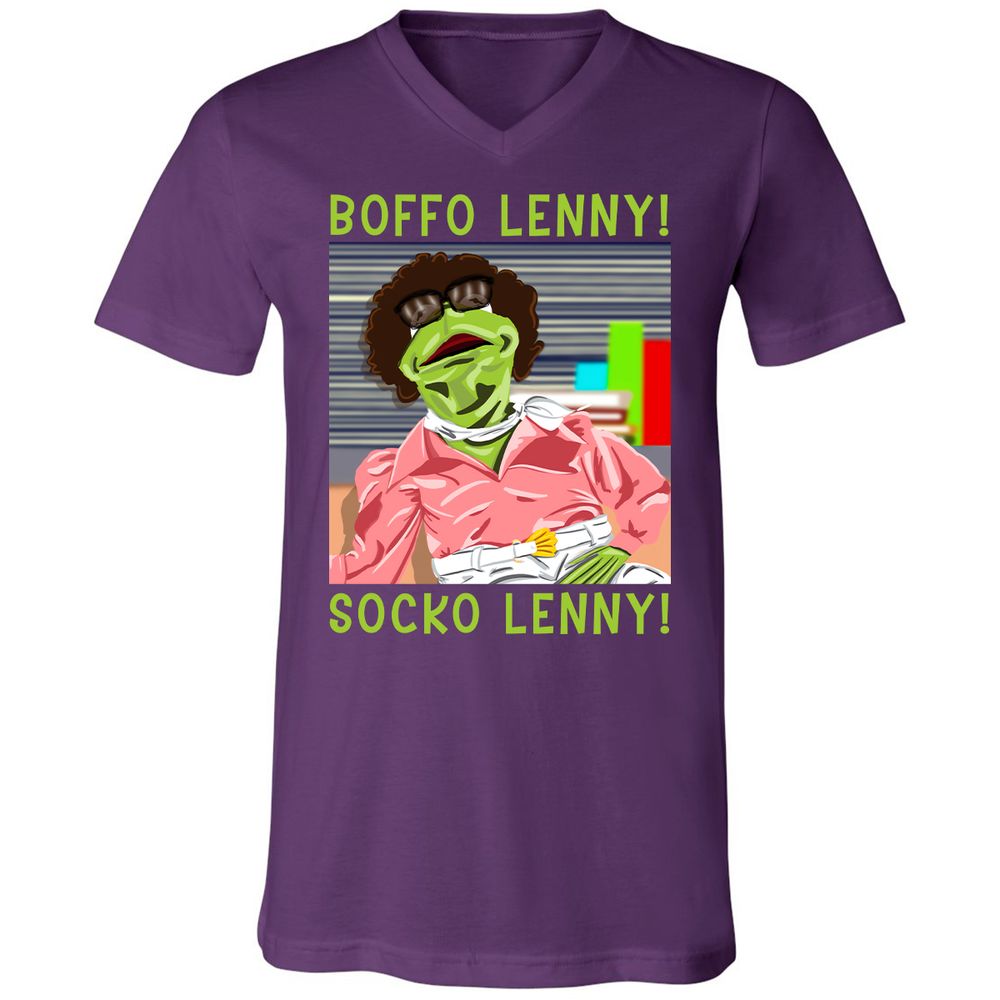Unisex V-Neck T-Shirt - MMZFTK14 - Team Purple - 9