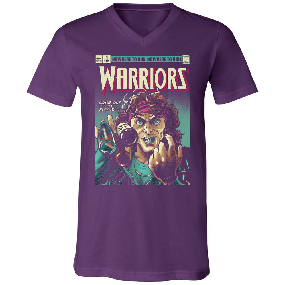 Unisex V-Neck T-Shirt - UE4J8LM5 - Team Purple - 9