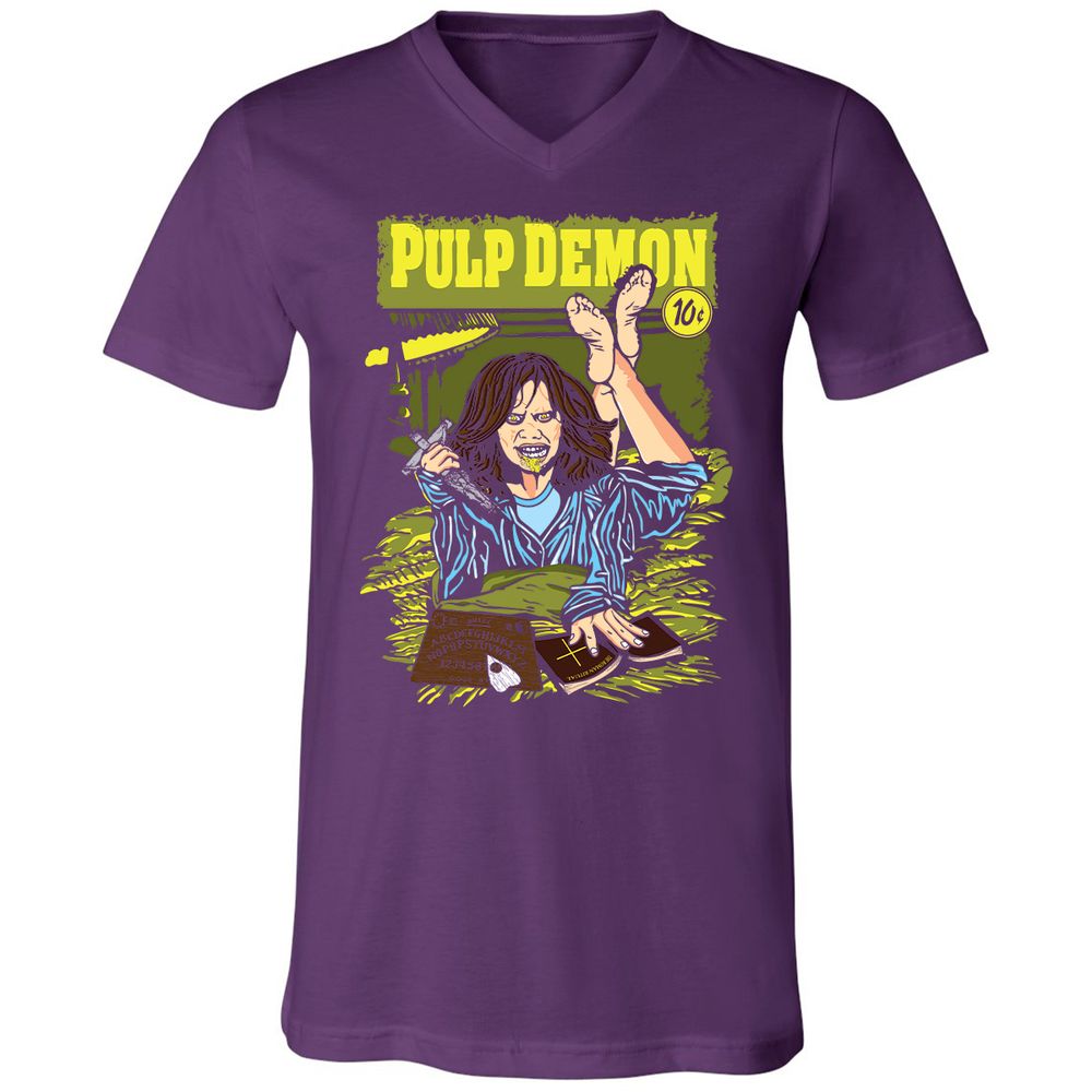 Unisex V-Neck T-Shirt - 51NCX2B6 - Team Purple - 9