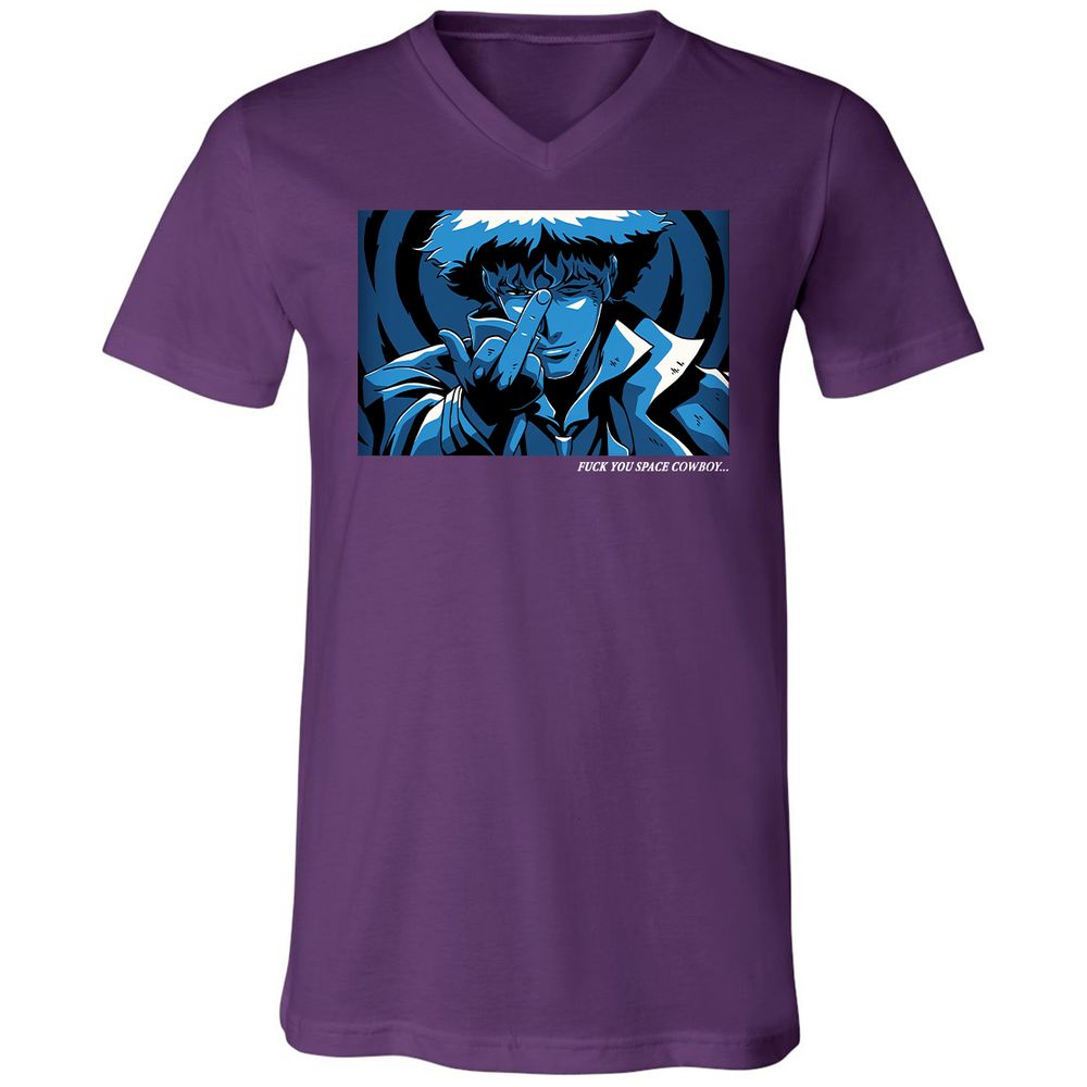Unisex V-Neck T-Shirt - WTQ5LRAN - Team Purple - 9
