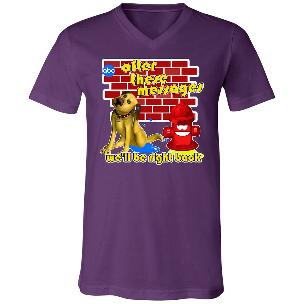 Unisex V-Neck T-Shirt - VHMJPGAW - Team Purple - 9