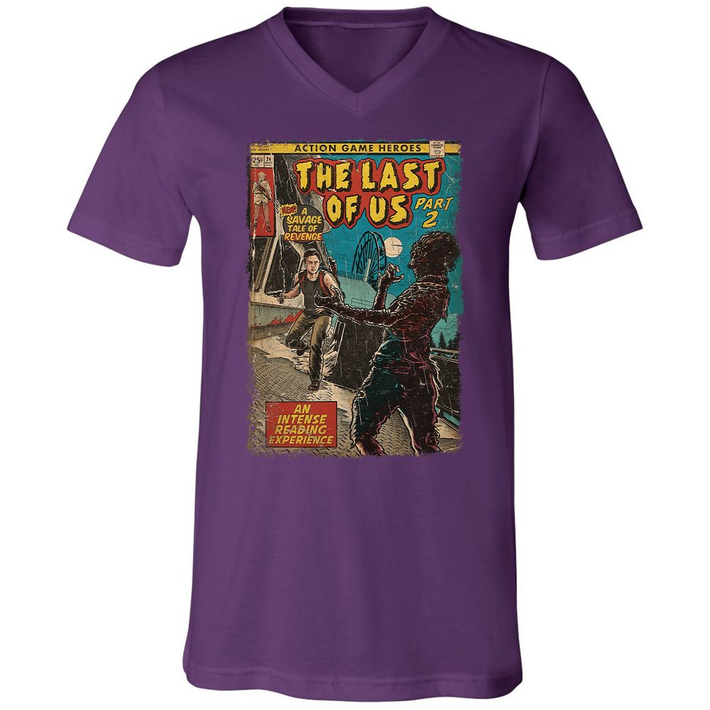 Unisex V-Neck T-Shirt - WPK3M4SE - Team Purple - 9