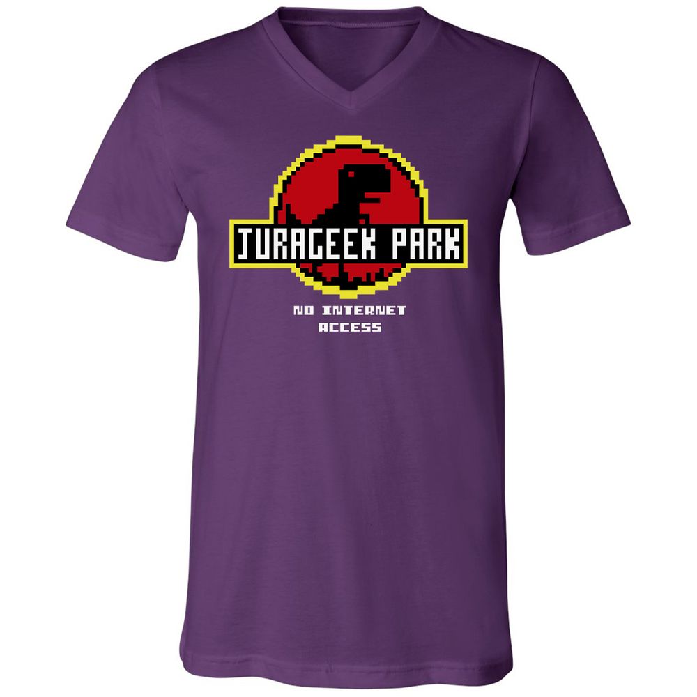 Unisex V-Neck T-Shirt - 4W82YVUN - Team Purple - 9