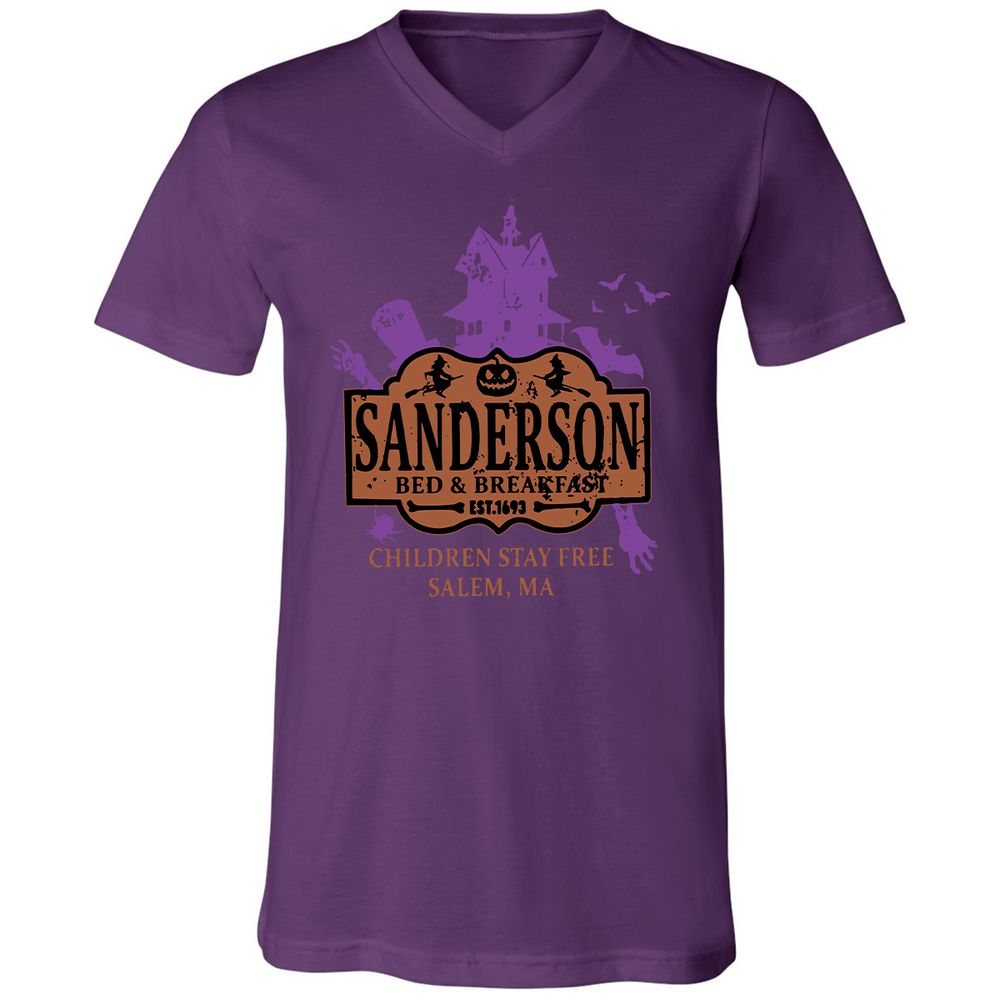 Unisex V-Neck T-Shirt - WADVTALP - Team Purple - 9