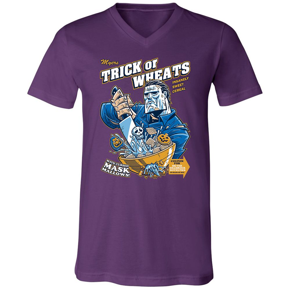 Unisex V-Neck T-Shirt - J3K7WQHW - Team Purple - 9