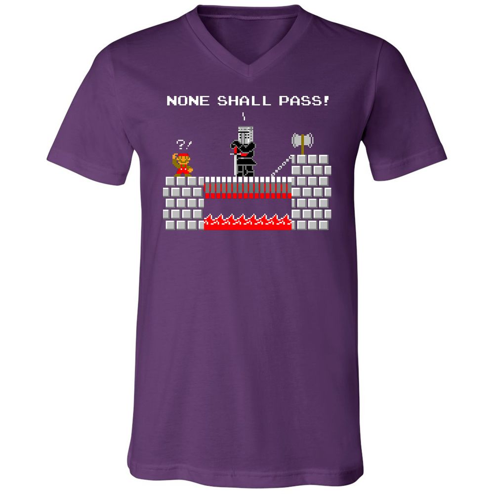 Unisex V-Neck T-Shirt - QQPRUQWP - Team Purple - 9
