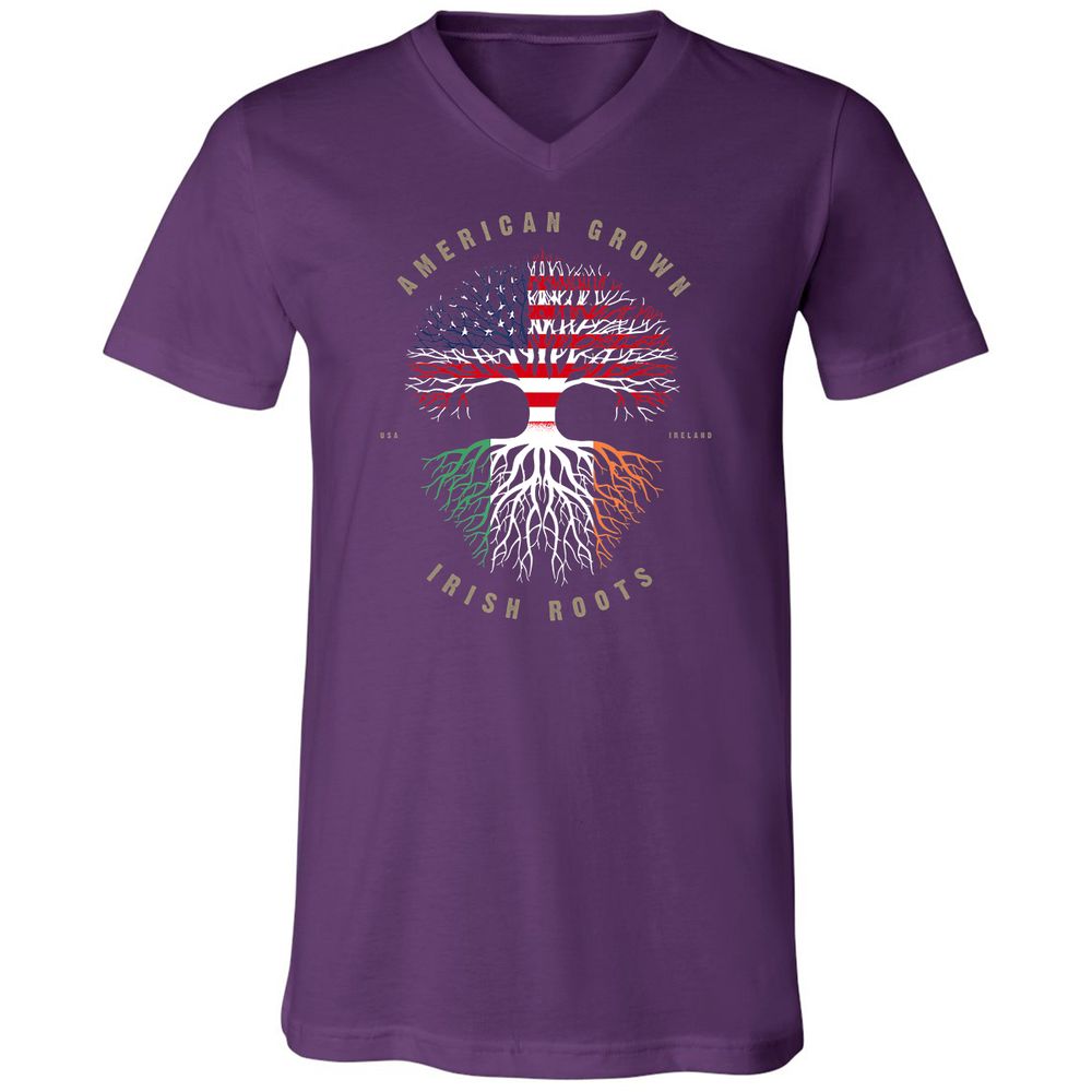 Unisex V-Neck T-Shirt - UKY3BYE8 - Team Purple - 9