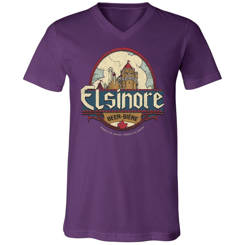 Unisex V-Neck T-Shirt - YF3AZGDX - Team Purple - 9