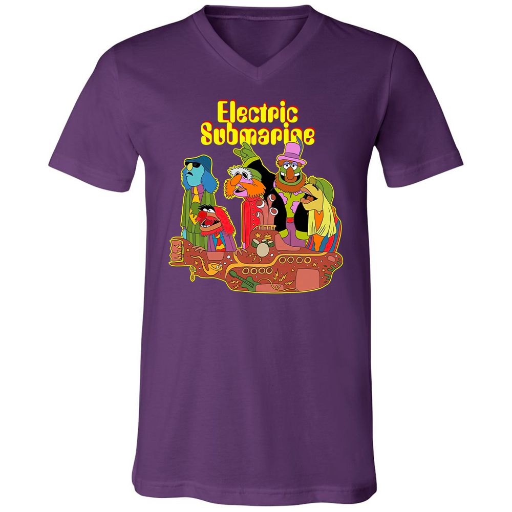 Unisex V-Neck T-Shirt - RTP6SHGE - Team Purple - 9