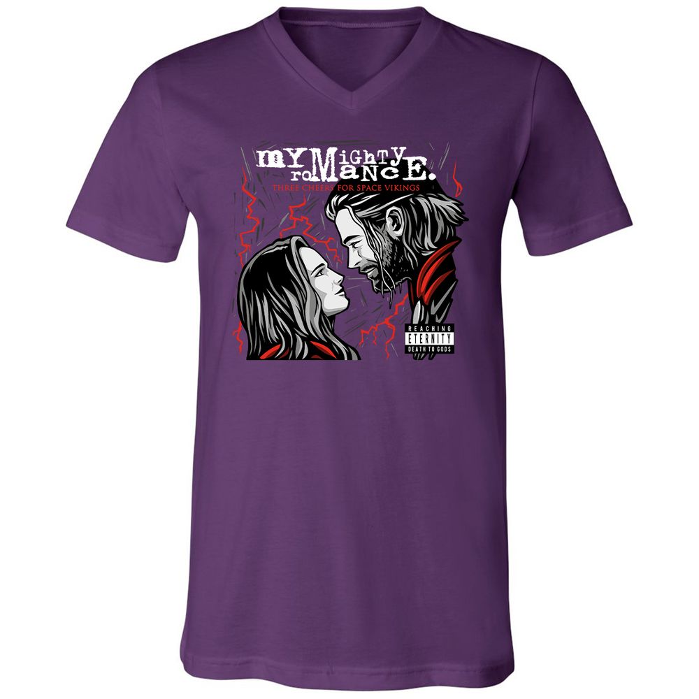 Unisex V-Neck T-Shirt - 6XA4SUT5 - Team Purple - 9