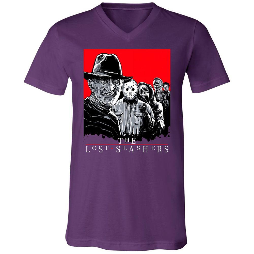 Unisex V-Neck T-Shirt - S7BNWG98 - Team Purple - 9