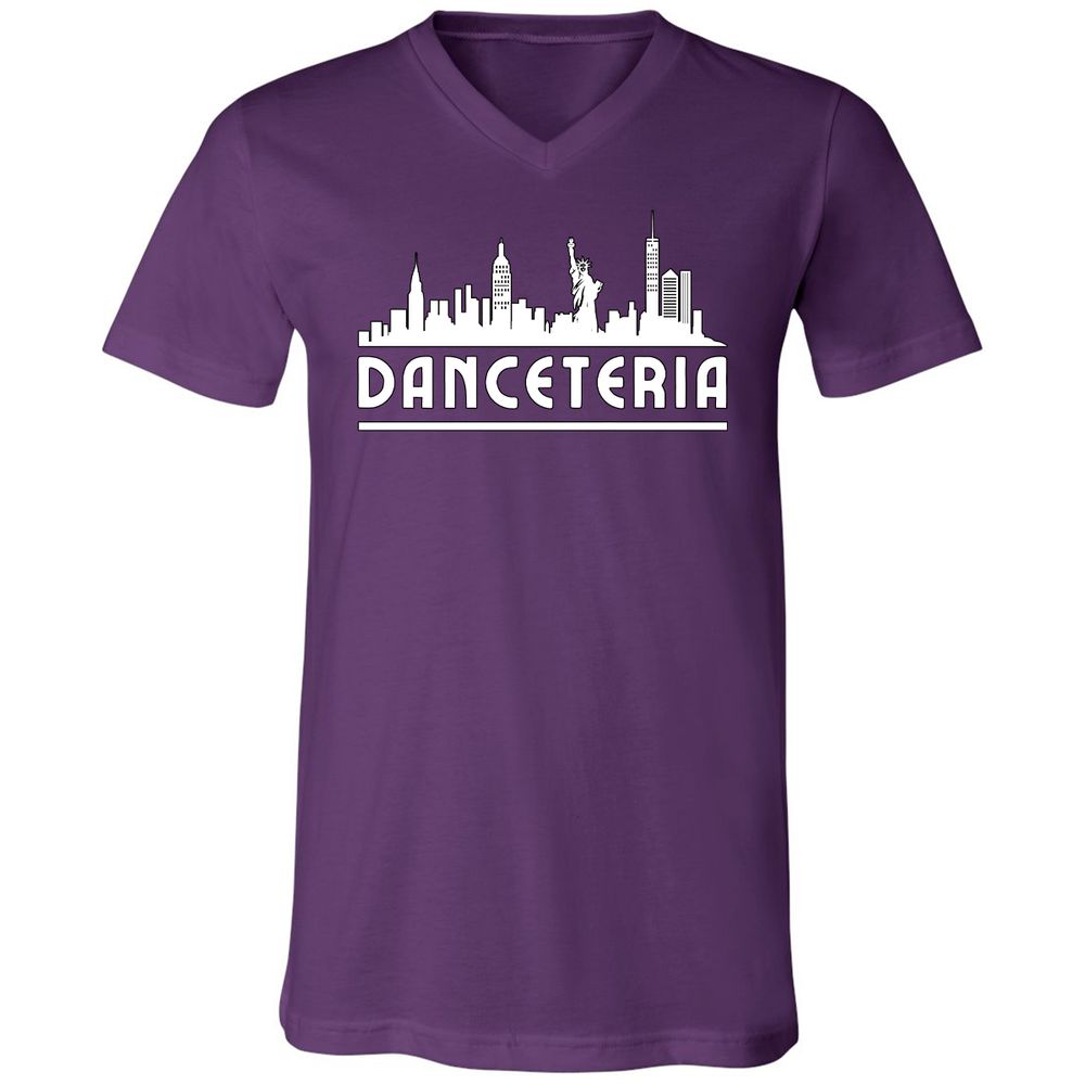 Unisex V-Neck T-Shirt - 3DXNQJ8W - Team Purple - 9