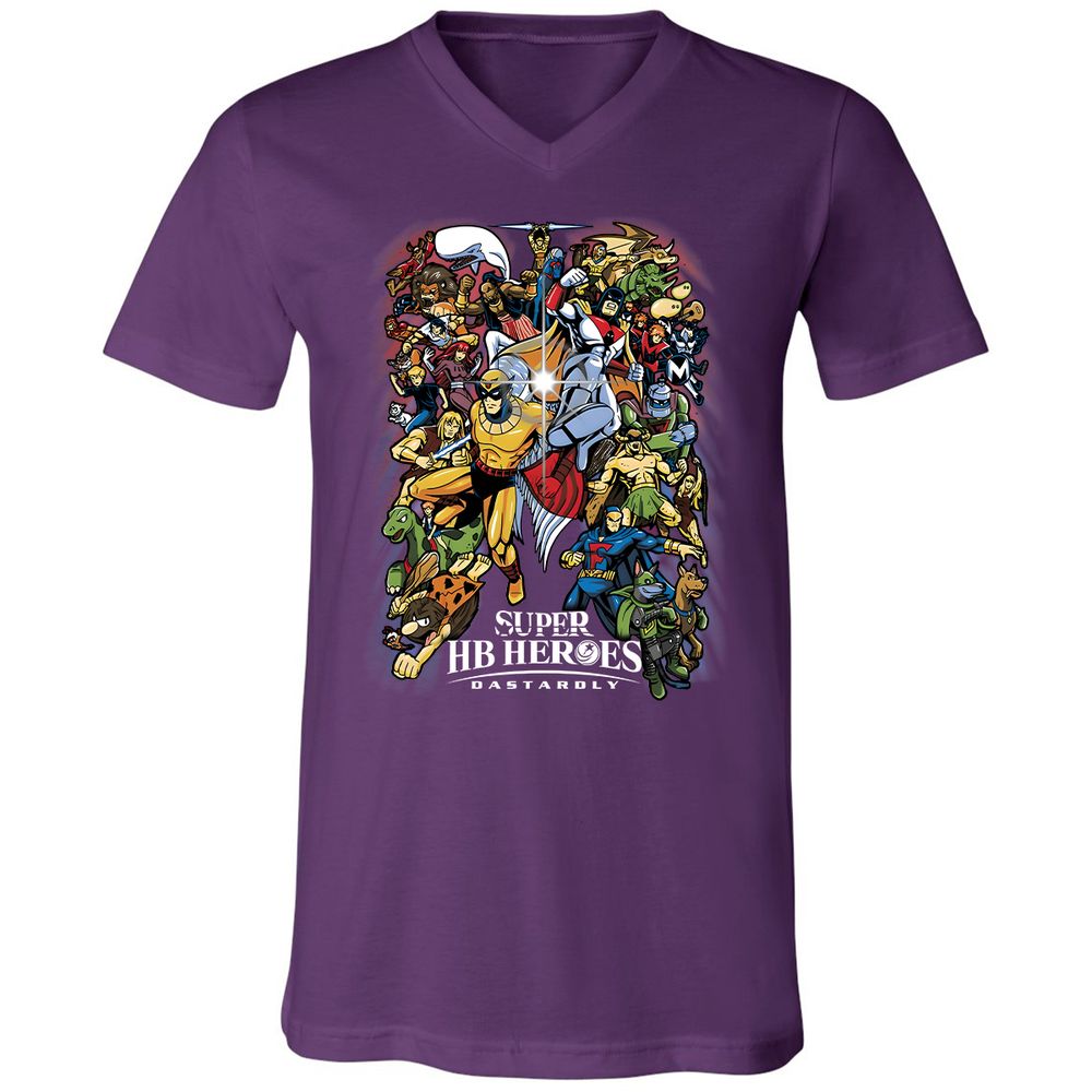 Unisex V-Neck T-Shirt - YU1ZV3D4 - Team Purple - 9