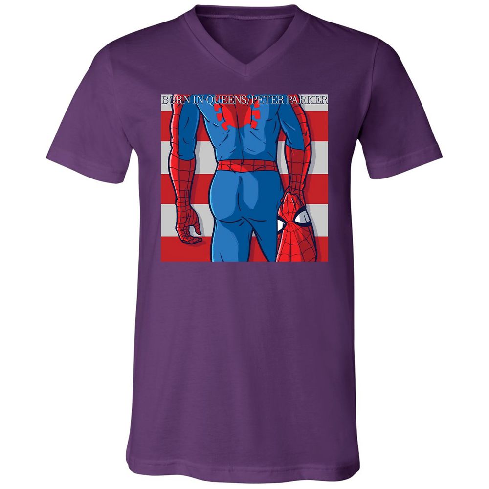 Unisex V-Neck T-Shirt - PR1H39WB - Team Purple - 9