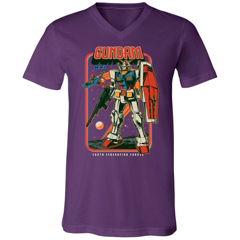 Unisex V-Neck T-Shirt - VGKDKHBZ - Team Purple - 9