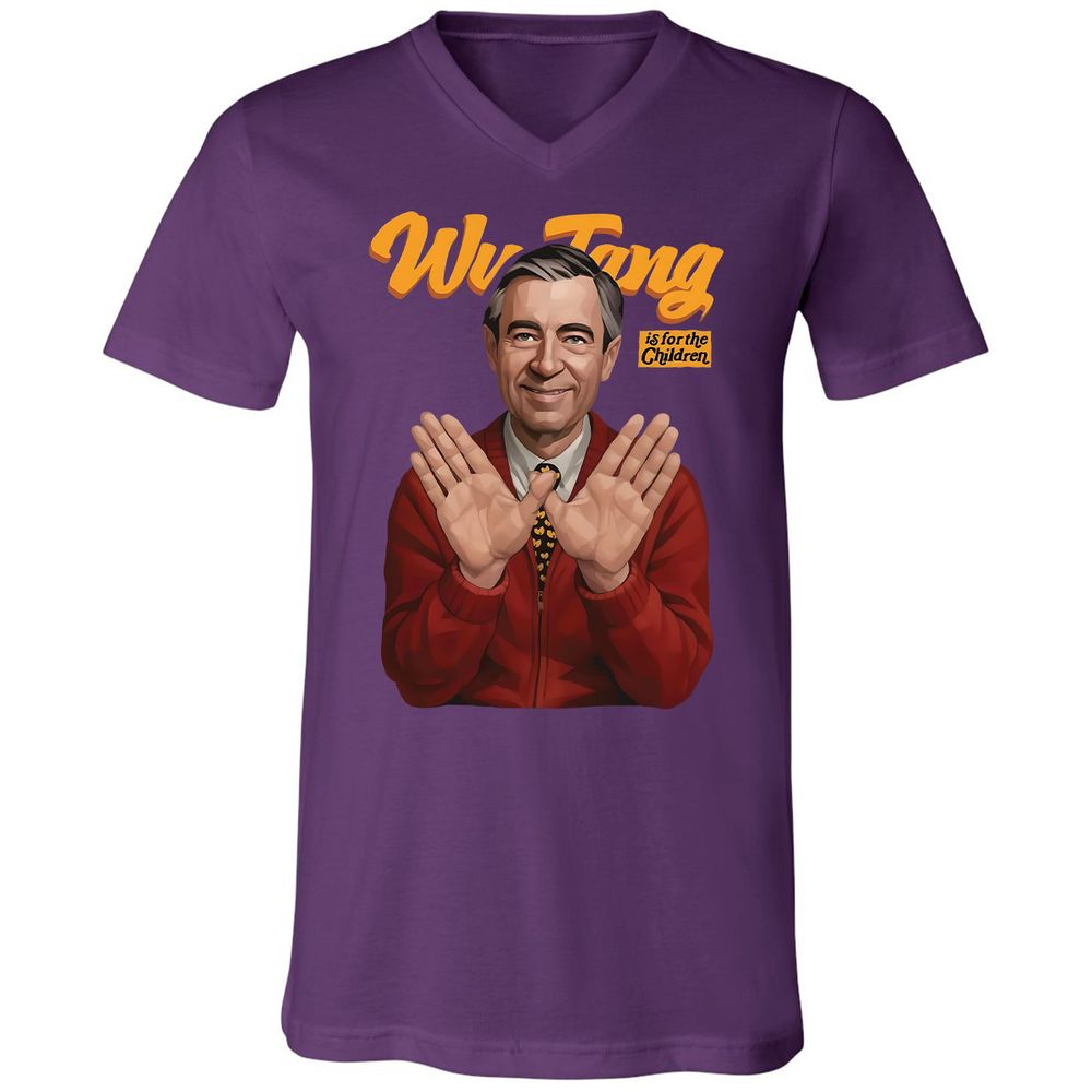 Unisex V-Neck T-Shirt - DML5SPNK - Team Purple - 9