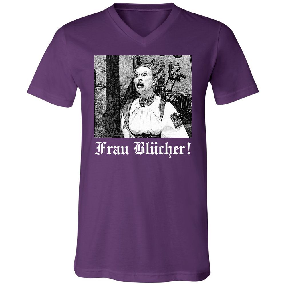 Unisex V-Neck T-Shirt - HQ9KY4Y8 - Team Purple - 9