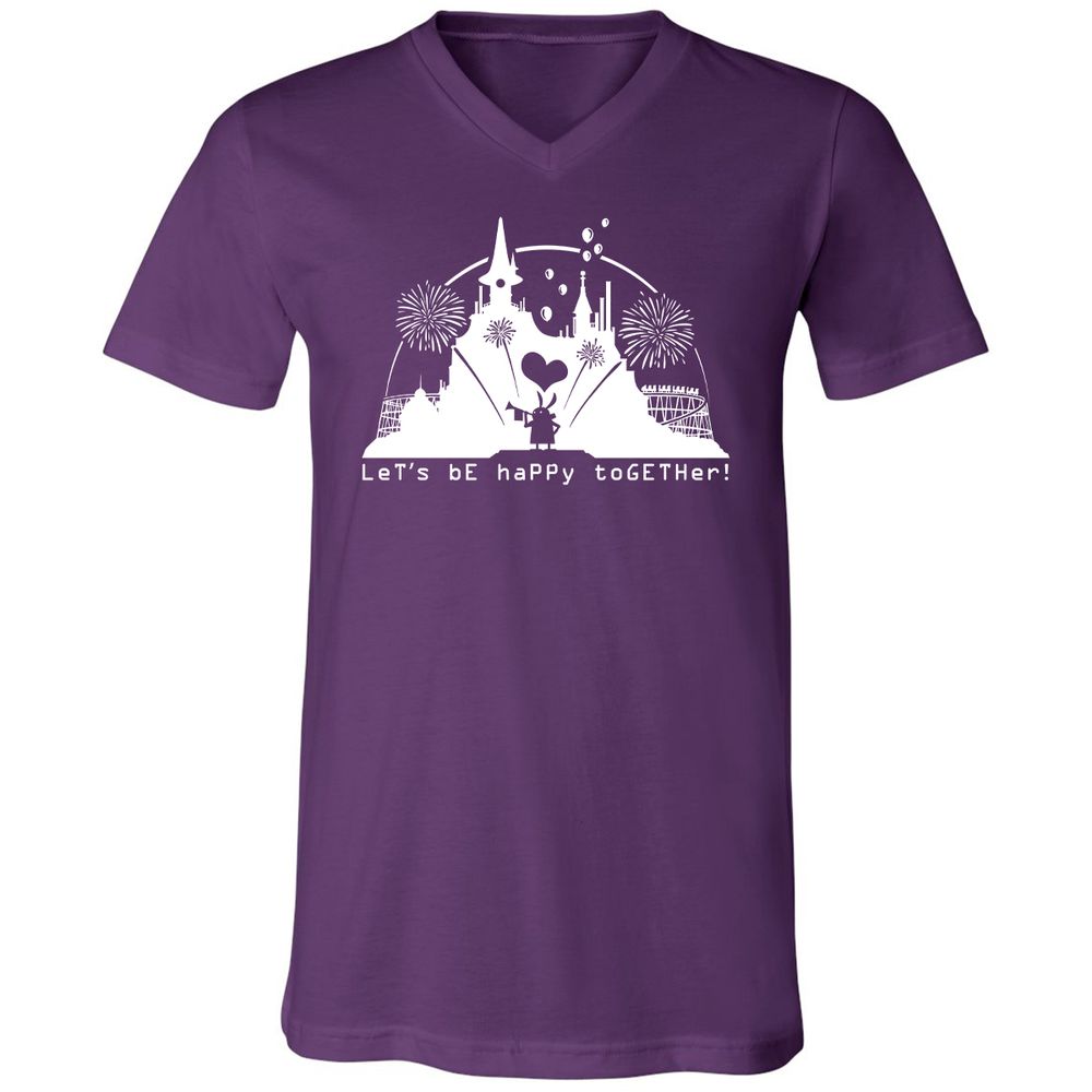 Unisex V-Neck T-Shirt - LAQ3359G - Team Purple - 9