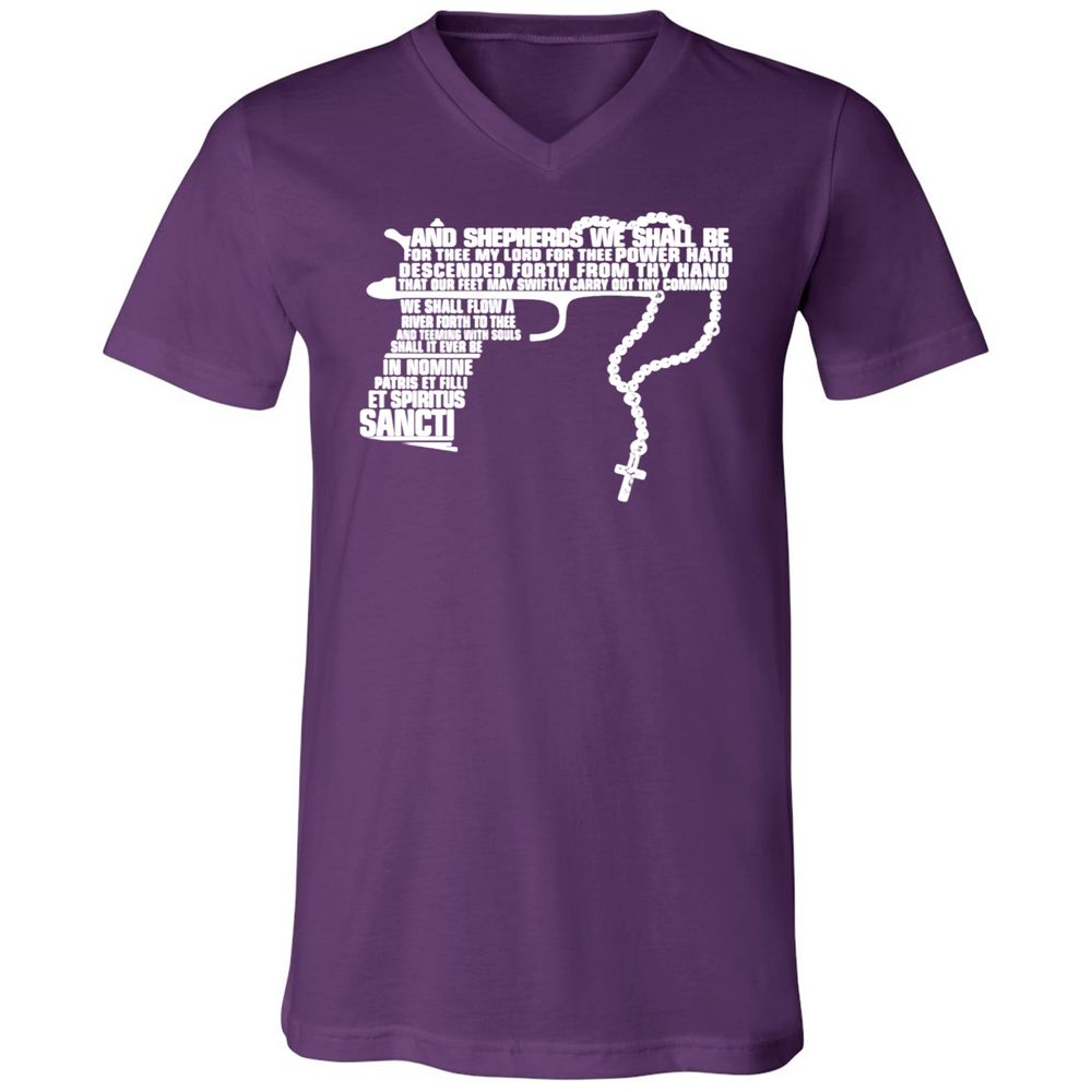 Unisex V-Neck T-Shirt - 41C1GSBZ - Team Purple - 9