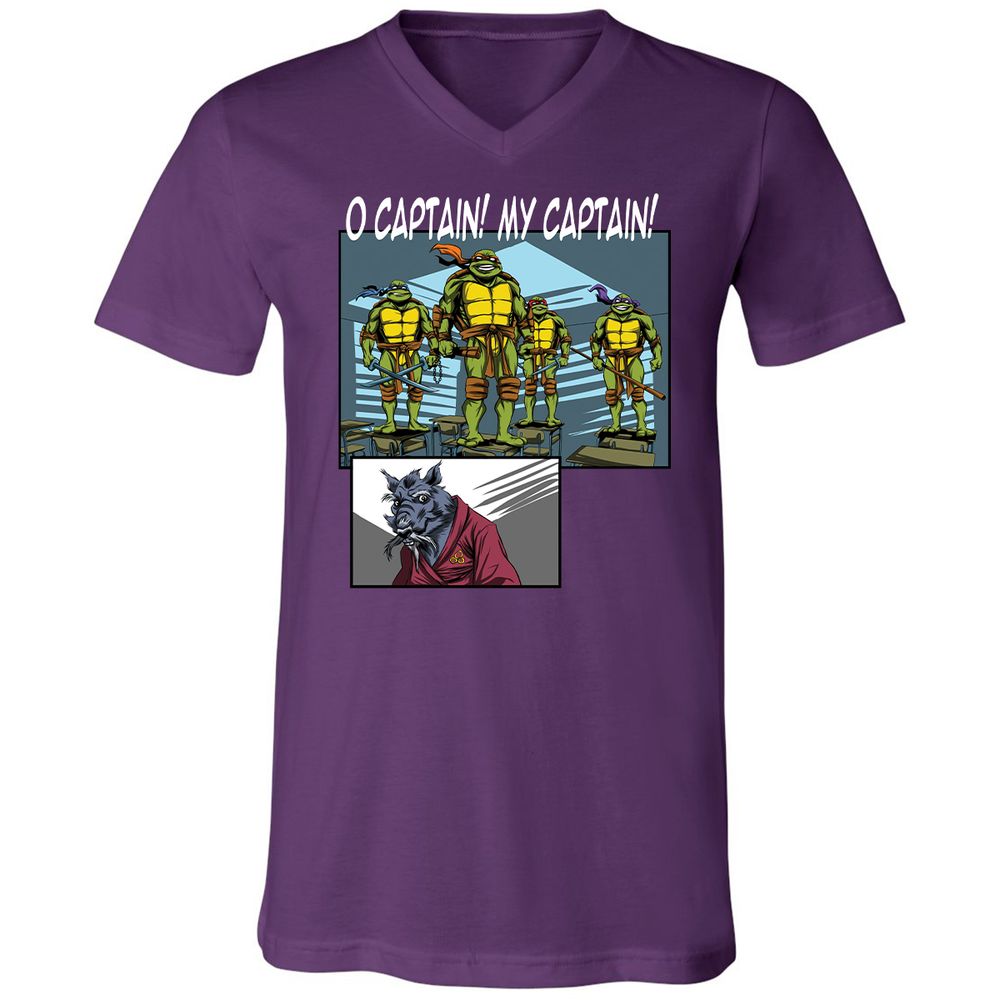 Unisex V-Neck T-Shirt - ENVLZECX - Team Purple - 9